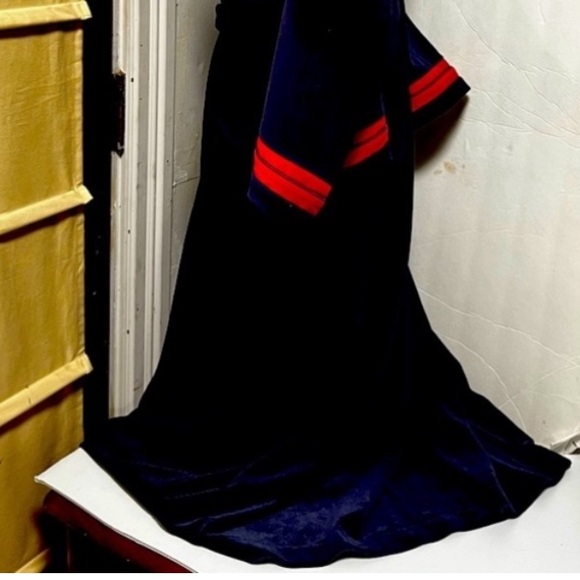 Christian Dior Navy and Red Men's Robe smoking jacket - Picture 10 of 15